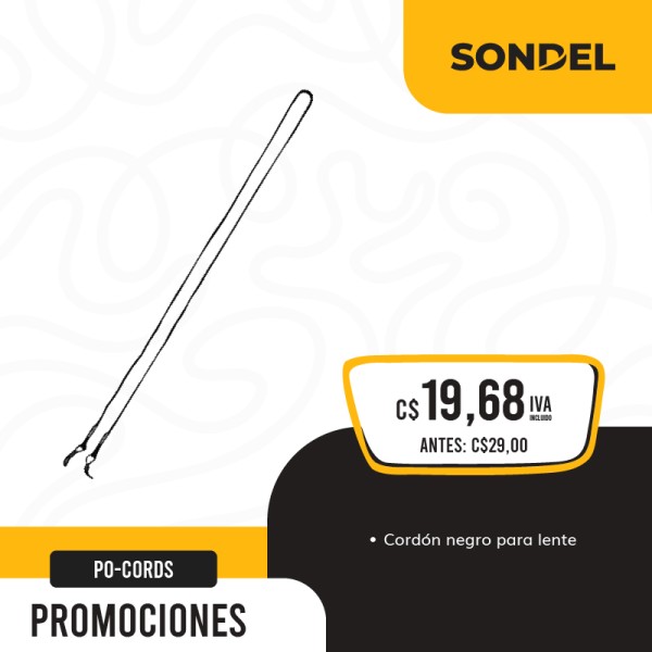 Cordón negro para lente